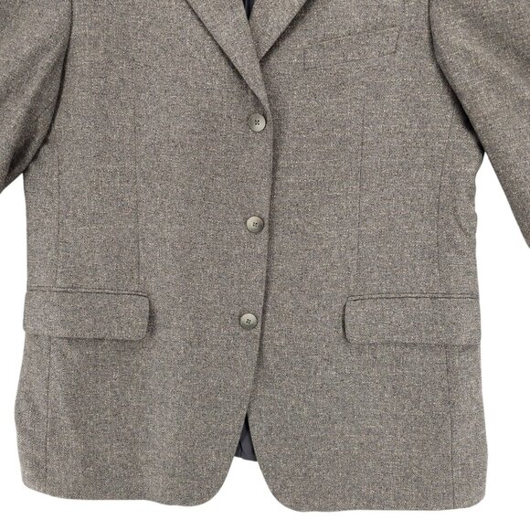 Nordstrom Ermenegildo Zegna Cloth 100% Cashmere Soft Gray Check Blazer Est. 46R - Picture 2 of 8